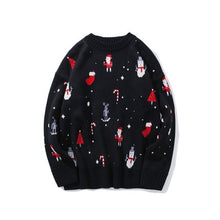 Load image into Gallery viewer, New fluffy red Christmas sweater with round collar and thick knitted sweater for the winter