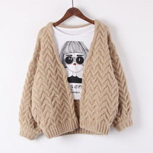 Load image into Gallery viewer, 2018 Woman Cardigan Sweater Female Kknitted Cardigans Fluffy Sweater Winter Tops For Women Korean Christmas Sweater kKawaii