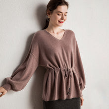 Load image into Gallery viewer, 2019 High Qulity 100% Cashmere Sweater Women Fashion Lovely Pullovers V-neck Thick Wool Women Winter Cloth Christmas Sweater