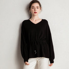 Load image into Gallery viewer, 2019 High Qulity 100% Cashmere Sweater Women Fashion Lovely Pullovers V-neck Thick Wool Women Winter Cloth Christmas Sweater