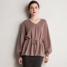 Load image into Gallery viewer, 2019 High Qulity 100% Cashmere Sweater Women Fashion Lovely Pullovers V-neck Thick Wool Women Winter Cloth Christmas Sweater