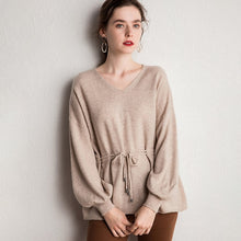Load image into Gallery viewer, 2019 High Qulity 100% Cashmere Sweater Women Fashion Lovely Pullovers V-neck Thick Wool Women Winter Cloth Christmas Sweater