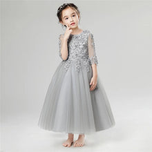 Load image into Gallery viewer, 2019 New Highend Elegant Girls Children's Princess Lace Dresses Half sleeves Christmas Clothes Wedding Birthday Party Dress