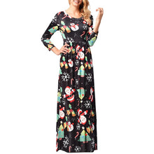 Load image into Gallery viewer, print Santa Claus dress Christmas Women dress Longuette Autumn and Winter Printing fashion dresses Vestido Sukienki Elbise #ZC