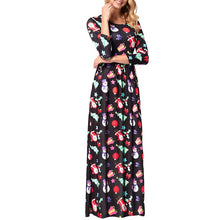 Load image into Gallery viewer, print Santa Claus dress Christmas Women dress Longuette Autumn and Winter Printing fashion dresses Vestido Sukienki Elbise #ZC