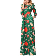 Load image into Gallery viewer, print Santa Claus dress Christmas Women dress Longuette Autumn and Winter Printing fashion dresses Vestido Sukienki Elbise #ZC