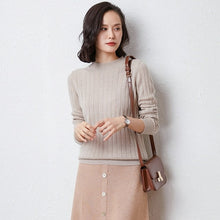Load image into Gallery viewer, New ladies   mongolia cashmere sweater,  O collarlong sleeve,pure kashmir sweater,christmas sweater,sweater women invierno 2019