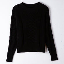 Load image into Gallery viewer, Real Cashmere Sweater Women Winter Long Sleeve Autumn Pullover Thick Jumper Oversized Cable Knit Short Christmas Sweater Autumn