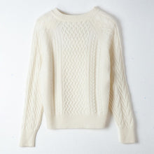 Load image into Gallery viewer, Real Cashmere Sweater Women Winter Long Sleeve Autumn Pullover Thick Jumper Oversized Cable Knit Short Christmas Sweater Autumn
