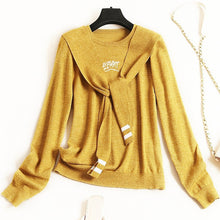 Load image into Gallery viewer, LVENZSE Sweater 2019 New Bottom POLO Collar Sweater Women's Long-sleeved Autumn and Winter Knit Sweater Women Christmas Sweater