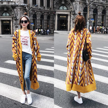 Load image into Gallery viewer, Knit Cardigan Sweater women 2019 New Fashion winter clothes women Loose Casual Super long Cardigans Knit coat Christmas sweater