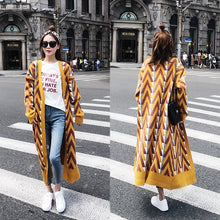 Load image into Gallery viewer, Knit Cardigan Sweater women 2019 New Fashion winter clothes women Loose Casual Super long Cardigans Knit coat Christmas sweater