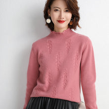 Load image into Gallery viewer, 100% Cashmere Turtlenck Sweater Female Autumn Jumper Women Soft Solid Long Sleeve Loose Christmas Sweater Women Fluffy Winter