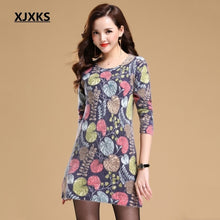 Load image into Gallery viewer, XJXKS Women Print Long Sweater High Quality Cashmere Pullover Fashion Casual Christmas Sweater Nice Woman Clothing