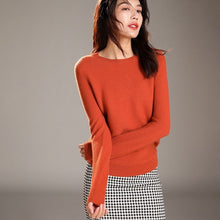 Load image into Gallery viewer, New ladies fashion warm cashmere sweater,  O collar,long sleeve,pure cashmere sweater,christmas sweater,100% cashmere sweater