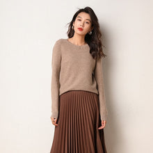 Load image into Gallery viewer, New ladies fashion warm cashmere sweater,  O collar,long sleeve,pure cashmere sweater,christmas sweater,100% cashmere sweater