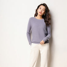 Load image into Gallery viewer, New ladies fashion warm cashmere sweater,  O collar,long sleeve,pure cashmere sweater,christmas sweater,100% cashmere sweater