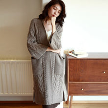 Load image into Gallery viewer, Yak Wool Cardigans Korean Christmas Sweater Oversized Runway Sweater Winter Clothes Long Cardigan ins Luxury Knit Sweaters Women