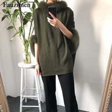 Load image into Gallery viewer, Pullover sweaters women  plus size simplee wool fur autumn christmas Knitting  Sweater