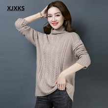 Load image into Gallery viewer, XJXKS korean christmas jumper wool and cashmere knit women pullover sweater loose 2019 new fashion woman oversized sweater