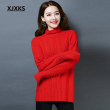 Load image into Gallery viewer, XJXKS korean christmas jumper wool and cashmere knit women pullover sweater loose 2019 new fashion woman oversized sweater