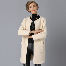 Load image into Gallery viewer, 2019 NEW Christmas Womens Knitted Cardigans Sweaters Fashion Casual O-Neck Open Stitch Thick with Pockets Woman Loose Coat 1317