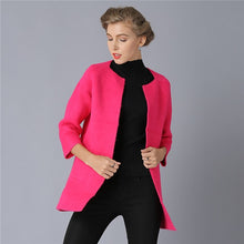 Load image into Gallery viewer, 2019 NEW Christmas Womens Knitted Cardigans Sweaters Fashion Casual O-Neck Open Stitch Thick with Pockets Woman Loose Coat 1317