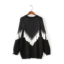 Load image into Gallery viewer, Six senses women's 2018 autumn winter O neck long sleeve tassel knitting loose cardigan christmas lady's sweaters HM0020