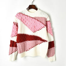 Load image into Gallery viewer, Christmas 2018 Sweater Women Autumn Luxury Runway Design 3D Fling Geometric Patchwork Korean Pullovers Femme Retro sueter mujer
