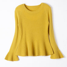 Load image into Gallery viewer, Geniunes Cashmere 35 Sweater Women 2019 Fashion Flare Sleeve Pullover Thick Winter Jacket Jumper Korean Christmas Knitted Warm