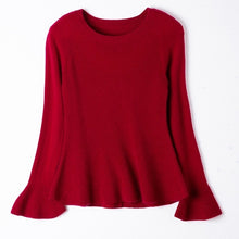 Load image into Gallery viewer, Geniunes Cashmere 35 Sweater Women 2019 Fashion Flare Sleeve Pullover Thick Winter Jacket Jumper Korean Christmas Knitted Warm