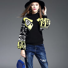 Load image into Gallery viewer, Women Autumn Sweaters Royal Embroidery Flower Turtleneck Knitted Sweaters And Pullovers Lady Loose Christmas Gift Knitwear SR170