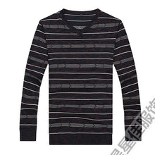 Load image into Gallery viewer, Plus 8XL 6XL 5XL New Autumn Fashion Men's Pullover Sweaters Long Sleeve V-Neck Striped Knitting Cashmere Christmas Sweater Men