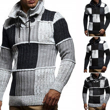 Load image into Gallery viewer, ZOGAA 2019 Solid Plaid Knitted Sweater Men Clothes Christmas Sweater Men Clothing 2019 Winter Man Pullover Men Sweater Coat