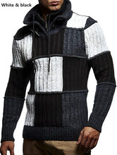 Load image into Gallery viewer, ZOGAA 2019 Solid Plaid Knitted Sweater Men Clothes Christmas Sweater Men Clothing 2019 Winter Man Pullover Men Sweater Coat