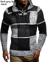 Load image into Gallery viewer, ZOGAA 2019 Solid Plaid Knitted Sweater Men Clothes Christmas Sweater Men Clothing 2019 Winter Man Pullover Men Sweater Coat