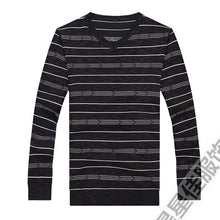 Load image into Gallery viewer, Plus 8XL 6XL 5XL New Autumn Fashion Men's Pullover Sweaters Long Sleeve V-Neck Striped Knitting Cashmere Christmas Sweater Men