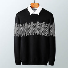 Load image into Gallery viewer, Korean Style Christmas Winter Sweater Men Black Youth Slim Pullover Men Knitted Sweater Colorful Distressed Sweater 2019 Men 1