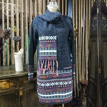 Load image into Gallery viewer, Sweater dress female winter warm knitted jumper dresses ladies autumns fashion christmas long woman winter dress 2018 KK1778
