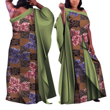 Load image into Gallery viewer, 2019 ankara african dresses for women Autumn sleeveless Dashiki african print clothes plus size christmas dress 5xl WY4820