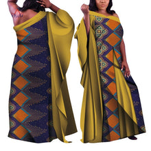 Load image into Gallery viewer, 2019 ankara african dresses for women Autumn sleeveless Dashiki african print clothes plus size christmas dress 5xl WY4820