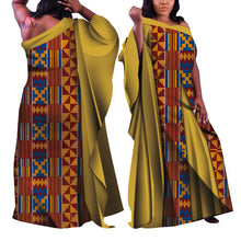 Load image into Gallery viewer, 2019 ankara african dresses for women Autumn sleeveless Dashiki african print clothes plus size christmas dress 5xl WY4820