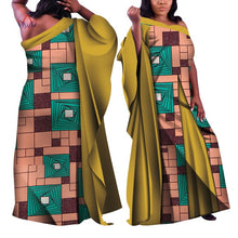 Load image into Gallery viewer, 2019 ankara african dresses for women Autumn sleeveless Dashiki african print clothes plus size christmas dress 5xl WY4820