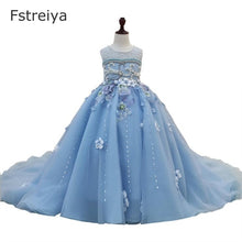 Load image into Gallery viewer, Custom made baby girls princess dress kids christmas dresses for girls birthday party children cinderella clothes belle clothing