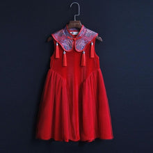 Load image into Gallery viewer, Kids Girls Tassel Dress Merry Christmas Princess Girl Red Dresses Infant Hanfu 2019 Traditional Children Clothes