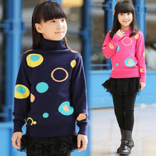 Load image into Gallery viewer, Casual Long Sleeve Sweater For Girls Autumn Winter Knitted Pullover Children Christmas Sweaters Sweet Bubble Meisjes Truien