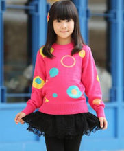 Load image into Gallery viewer, Casual Long Sleeve Sweater For Girls Autumn Winter Knitted Pullover Children Christmas Sweaters Sweet Bubble Meisjes Truien