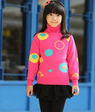 Load image into Gallery viewer, Casual Long Sleeve Sweater For Girls Autumn Winter Knitted Pullover Children Christmas Sweaters Sweet Bubble Meisjes Truien