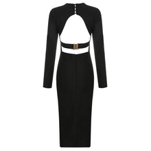 Load image into Gallery viewer, BANDAGE Winter Long Sleeves Women Bandage Dress New Arrival Celebrity Christmas Party Dress Vestidos Sexy Backless Black Dresses