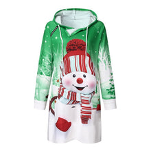 Load image into Gallery viewer, Colorful graffiti Dress Leisure Map Christmas Women dress Print Long Sleeve Hooded O-Neck dresses Vestido Vestidos Elbise #ZC